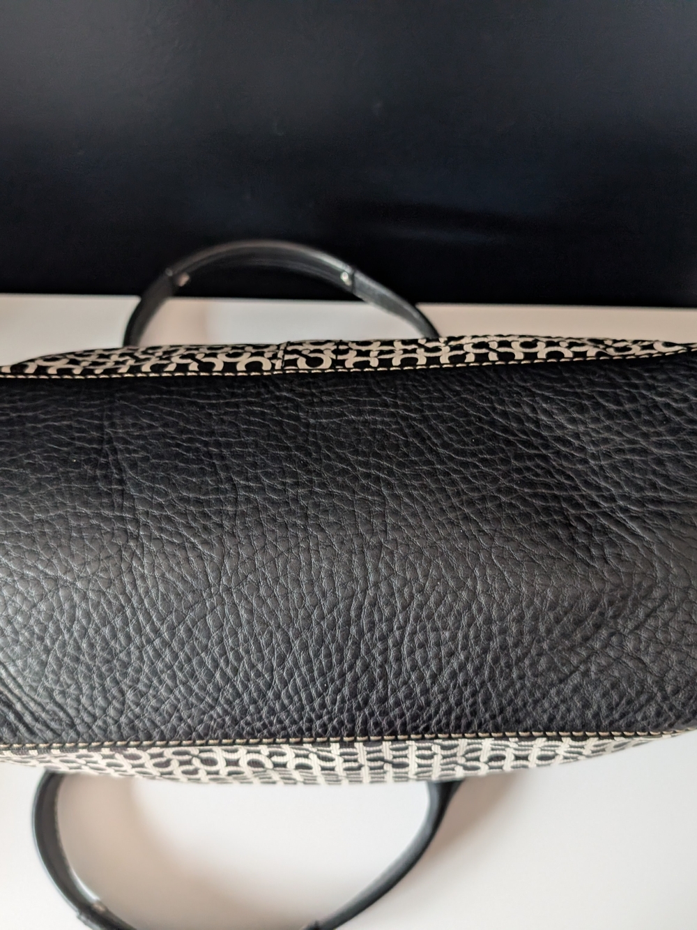 Coach Black and White Signature Tote Bag - Picture 7 of 13
